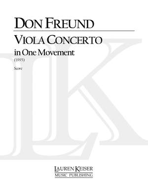 Don Freund: Viola Concerto in One Movement