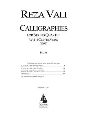 Reza Vali: Calligraphies