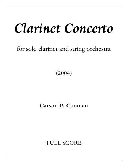 Carson Cooman: Clarinet Concerto