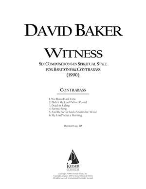 David Baker: Six Original Compositions in Spiritual Style