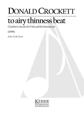 Donald Crockett: To Airy Thinness Beat
