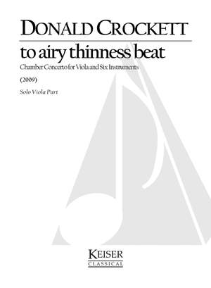 Donald Crockett: To Airy Thinness Beat