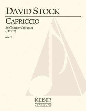David Stock: Capriccio for Small Orchestra - Full Score