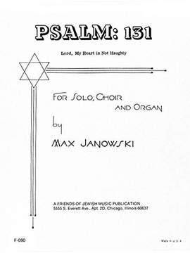 Max Janowski: Psalm 131