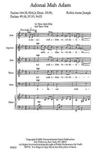 Robin Joseph: Adonai Mah Adam O God, What Are We?