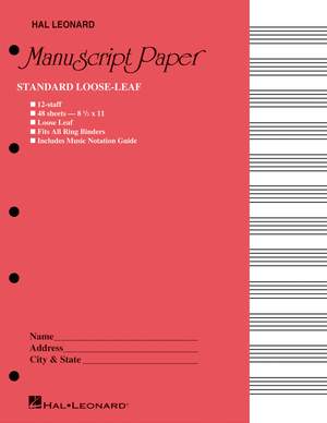 Standard Loose Leaf Manuscript Paper (Pink Cover)