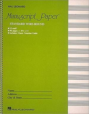 Standard Wirebound Manuscript Paper (Green Cover)