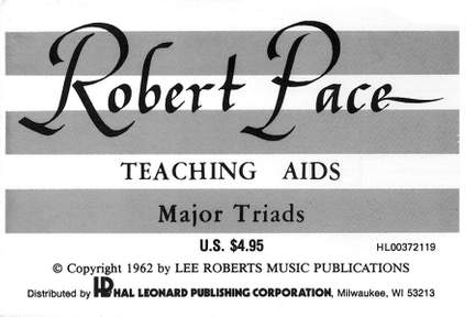 Robert Pace: Flash Cards, Major Triads