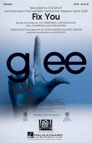 Coldplay: Fix You (from Glee) SATB