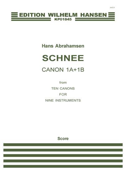 Schnee - Canons 1a+1b