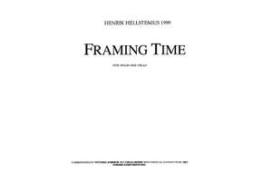 Henrik Hellstenius: Framing Time
