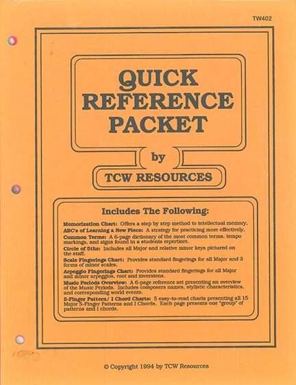 Quick Reference Packet Piano