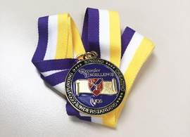 Recorder Excellence Award Medal Band