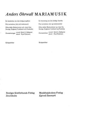 Anders Öhrwall: Mariamusik