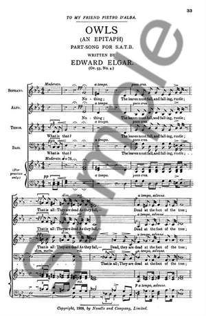 Edward Elgar: Owls, Op.53 No.4