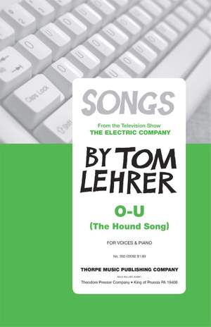 Lehrer Tom/Verdi Giuseppe O-U The Hound Song Voices & Piano Book