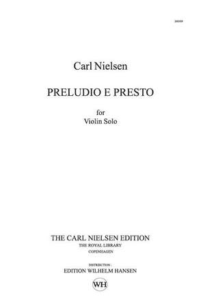 Carl Nielsen: Preludio E Presto Op. 52