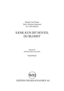 Carl Nielsen: Sænk Kun Dit Hoved, Du Blomst