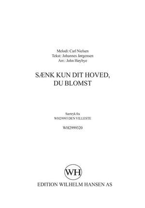 Carl Nielsen: Sænk Kun Dit Hoved, Du Blomst