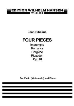 Jean Sibelius: Four Pieces Op. 78 for Violin/Cello & Piano