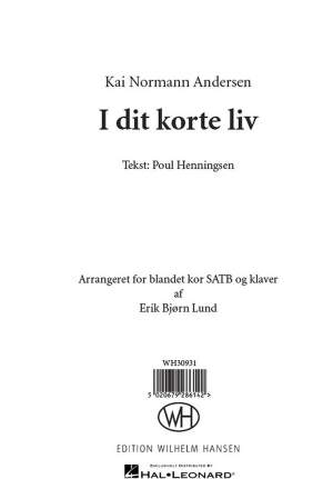 Kai Normann Andersen: I Dit Korte Liv
