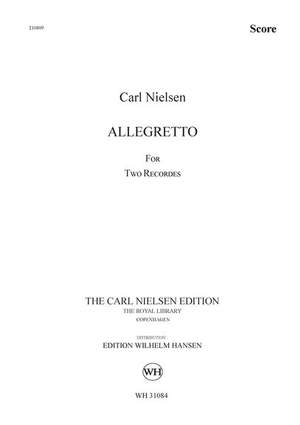 Carl Nielsen: Allegretto For Two Recorders