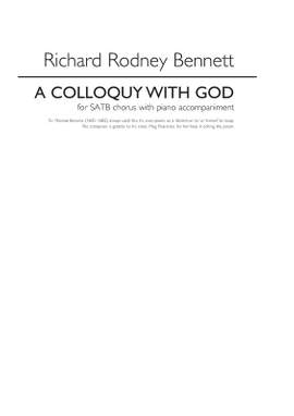 Richard Rodney Bennett: A Colloquy With God