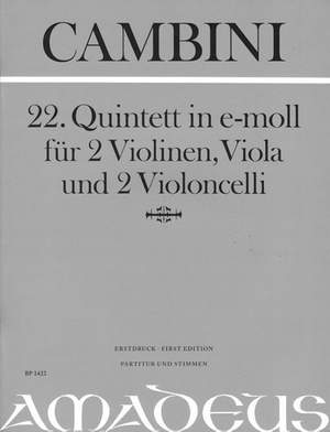 Cambini, G G: 22. Quintet
