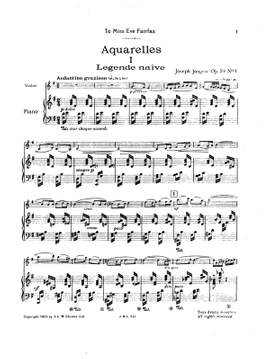 Joseph Jongen: Aquarelles Op. 59 No 1 Legende Naïve