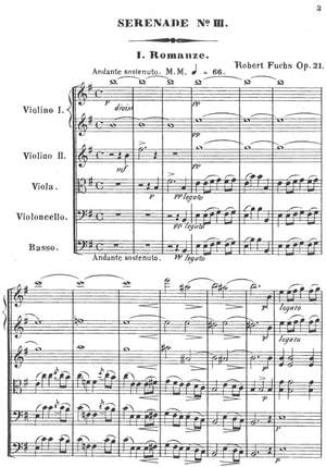 Fuchs, Robert: Serenade in E minor Op. 21 for string orchestra