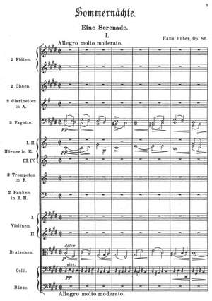 Huber, Hans: Sommernächte op.86 for orchestra