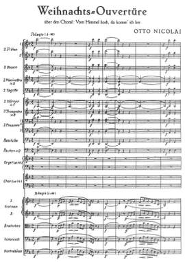 Nicolai, Otto: Christmas Overture on the choral "Vom Himmel hoch"