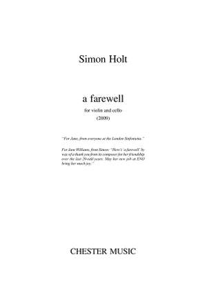 Simon Holt: A Farewell
