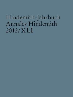 Hindemith-Jahrbuch Vol. 41