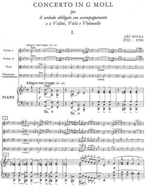 Benda, Franz: Concerto for Piano and Orchestra in G minor
