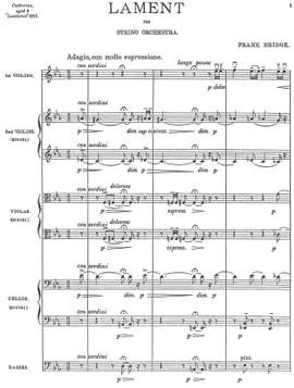 Bridge, Frank: Lament for string orchestra
