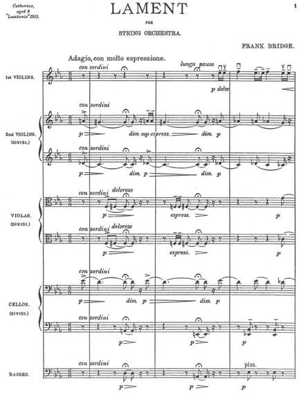 Bridge, Frank: Lament for string orchestra