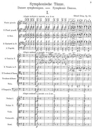 Grieg, Edvard: Symphonic Dances for orchestra op. 64