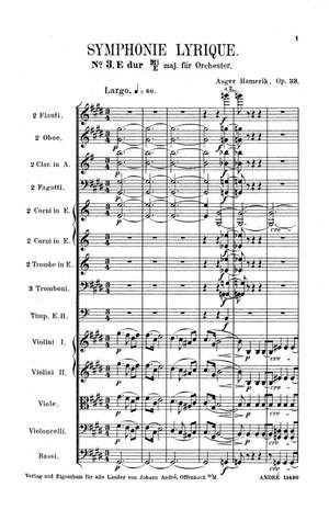 Hamerik, Asger: Symphonie Lyrique op. 33