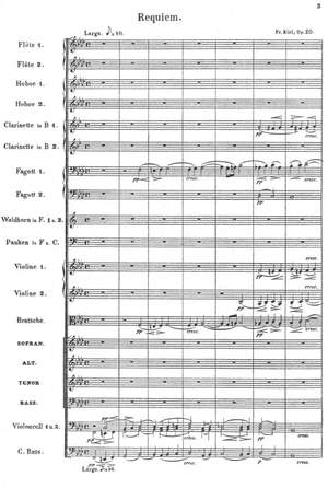 Kiel, Friedrich: Requiem in F Minor for solo, chorus and orchestra op.20