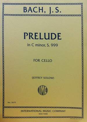Bach, J S: Prelude C minor BWV999