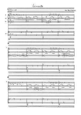Steen Pade: Lamento For Piano Quartet (Score)