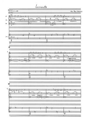 Steen Pade: Lamento For Piano Quartet (Score)