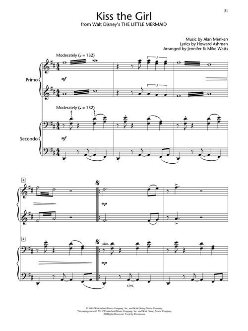 Disney Piano Duets Presto Sheet Music