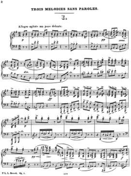 Benoit, Peter: Trois mélodies sans paroles, op. 2