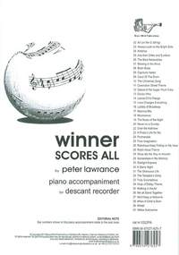 Winner Scores All Piano Accompaniment for Descant Recorder