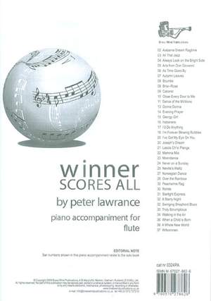Winner Scores All Piano Accompaniment for Flute