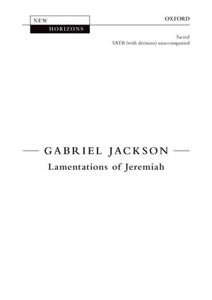 Jackson, Gabriel: Lamentations of Jeremiah [NH114]