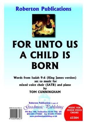 Cunningham, Tom: For Unto Us a Child Is Born