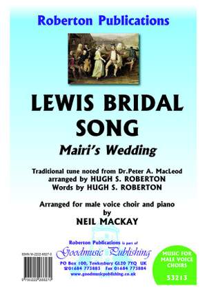 Roberton, Hugh S.: Lewis Bridal Song arr.Neil MacKay